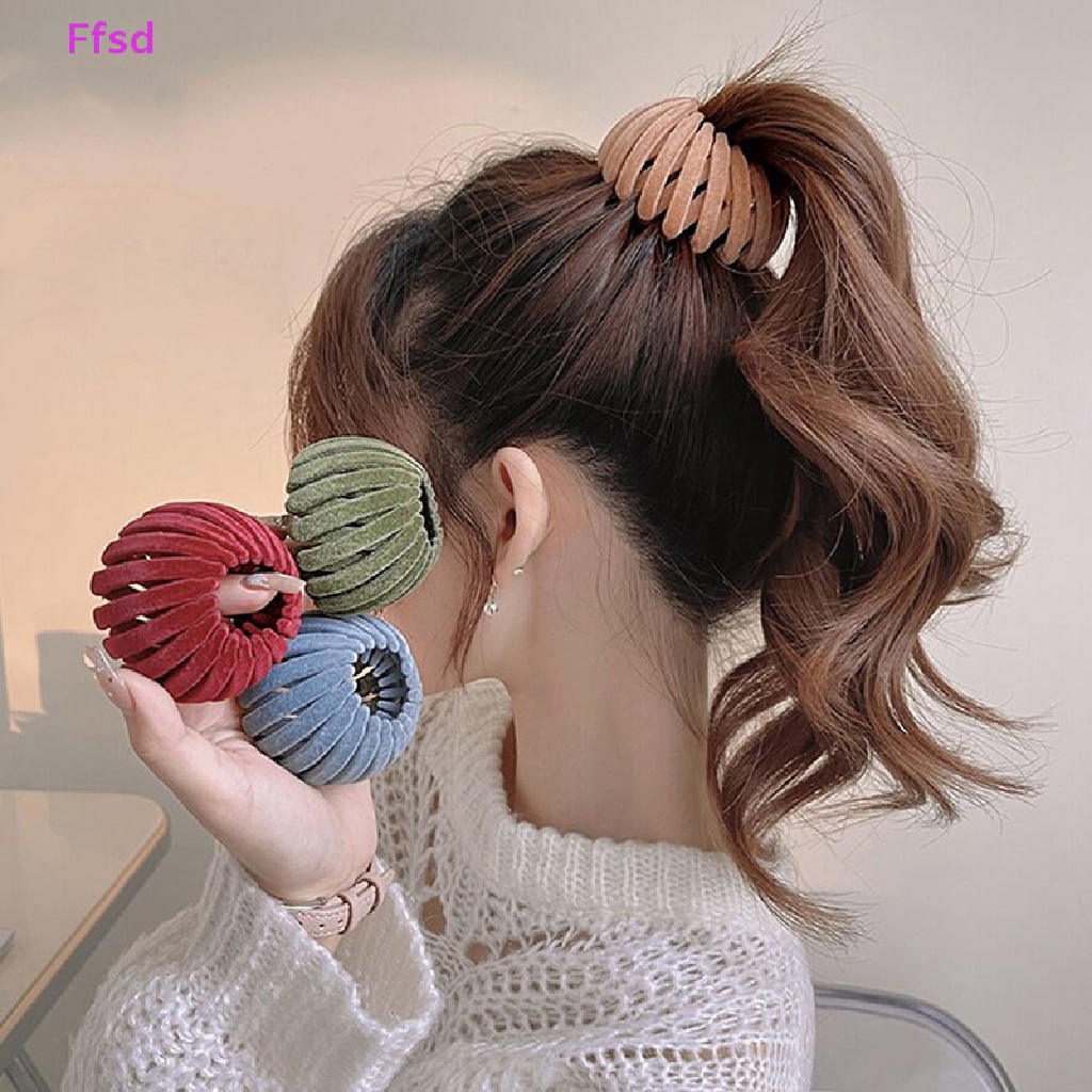 1 Kẹp Tóc Móng Ngựa Tổ Chim Cho Nữ