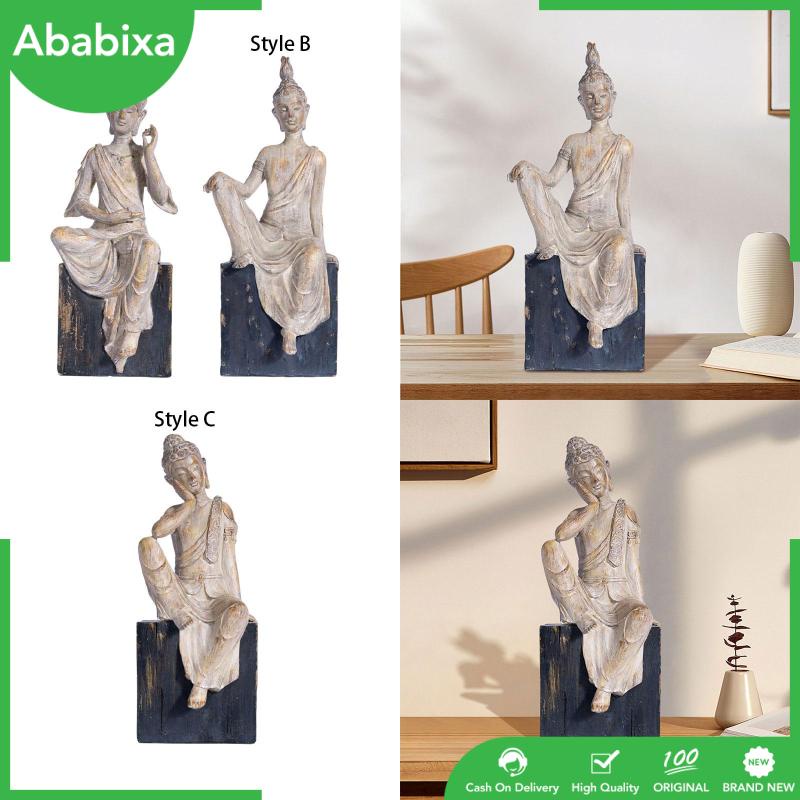 Đồ trang trí Tượng Phật Ngồi Thiền Bằng Nhựa Resin Chạm Khắc Thủ Công Trang Trí Nhà Cửa / Văn Phòng