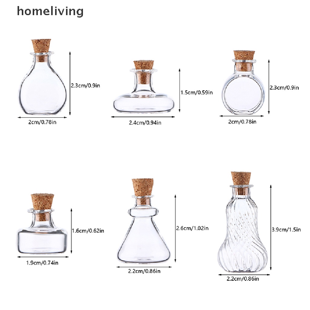 Lọ Thủy Tinh Đựng Kẹo Có Nút Bần Tỉ Lệ 1: 12 Trang Trí Nhà Búp Bê