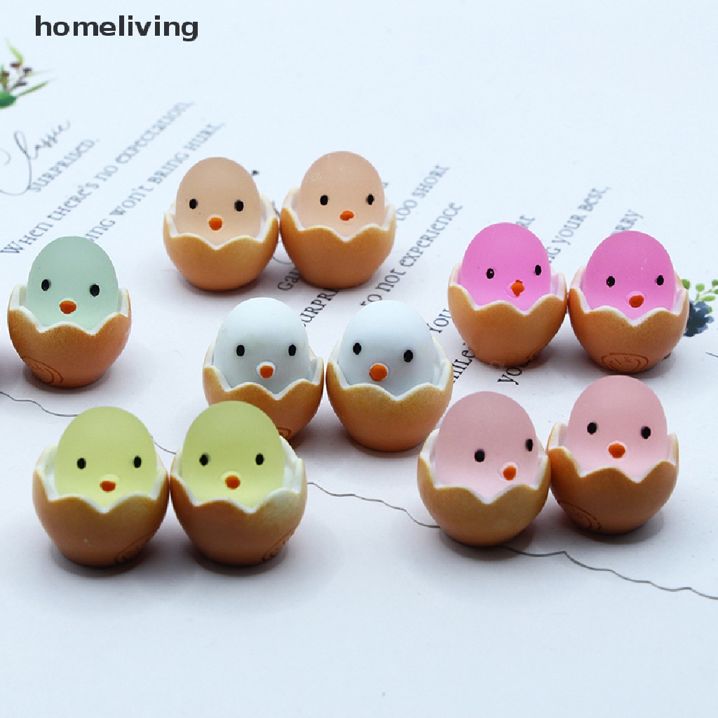 Bộ 2 Đồ Chơi Trang Trí Hình Gà Con Phát Sáng Trong Bóng Tối DIY