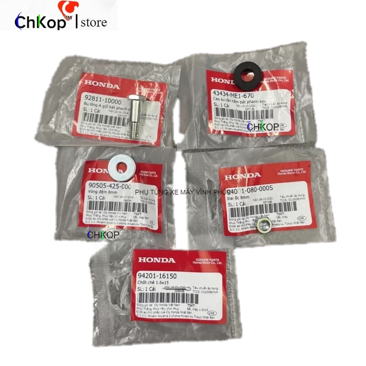 Combo 5 món ốc bát tam bua dưới xe số hàng chính hãng 928111000 90505425000 43434ME1670 94001080000S 9420116150