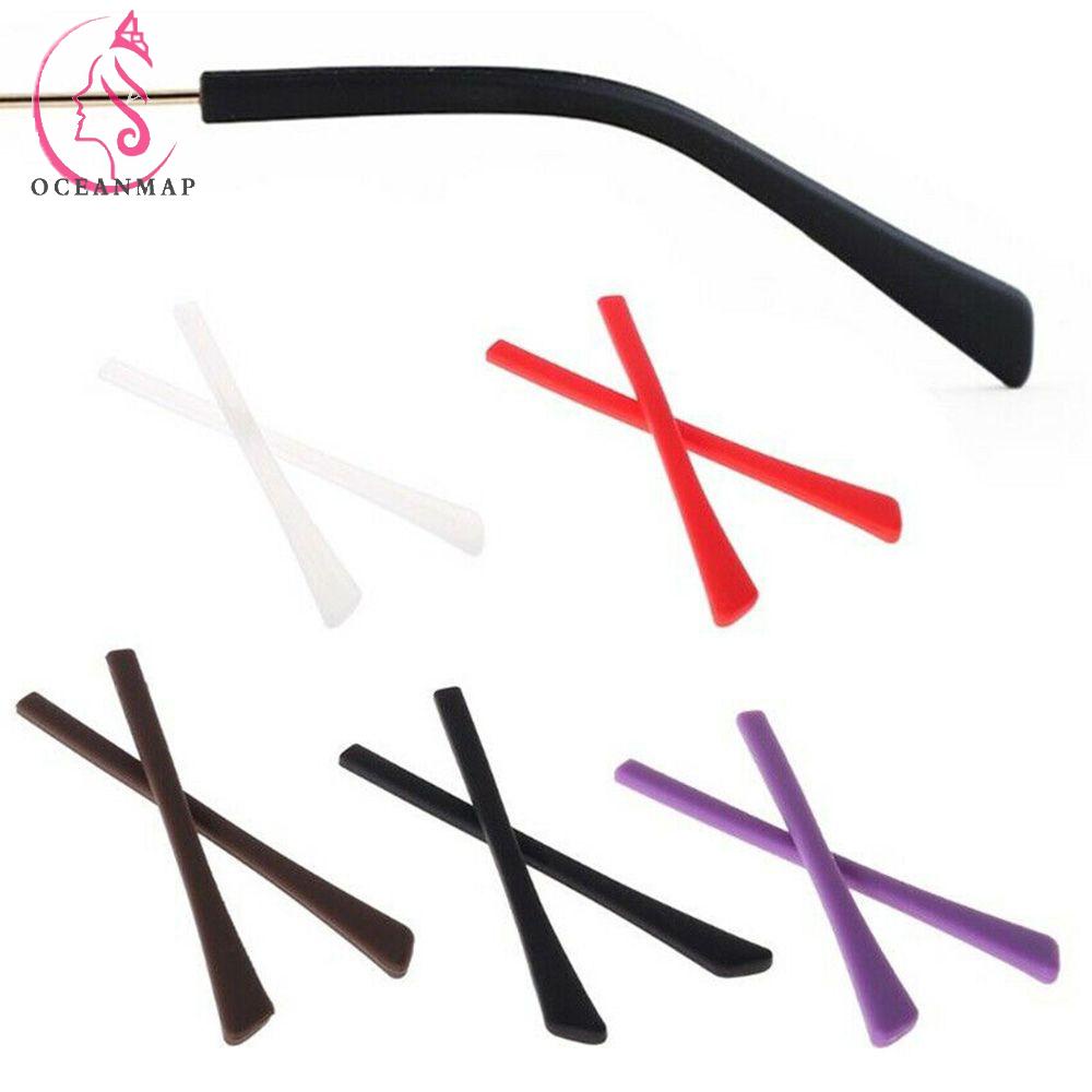 Cặp móc gắn càng kính mắt silicone dáng vuông chống trượt dành cho thể thao