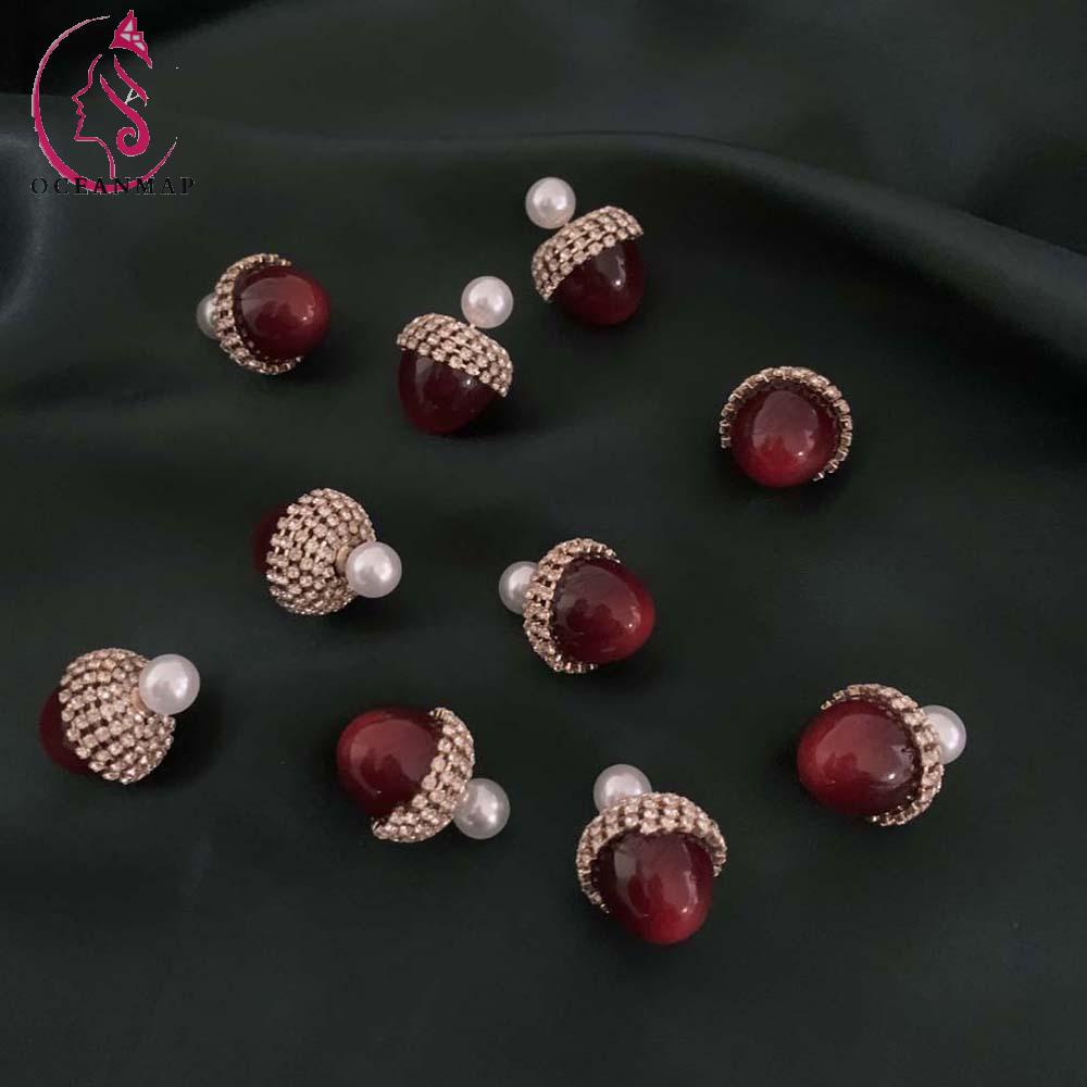 Khuyên Tai Nữ Trang Dáng Dài Tạo Hình Quả Cherry