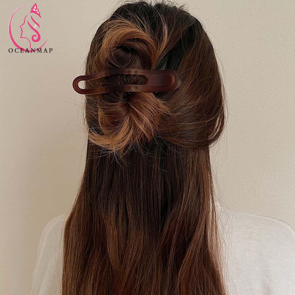 Kẹp Tóc Mỏ Vịt Bằng Acrylic Nhiều Màu Sắc Phong Cách Hàn Quốc Cổ Điển Cho Nữ