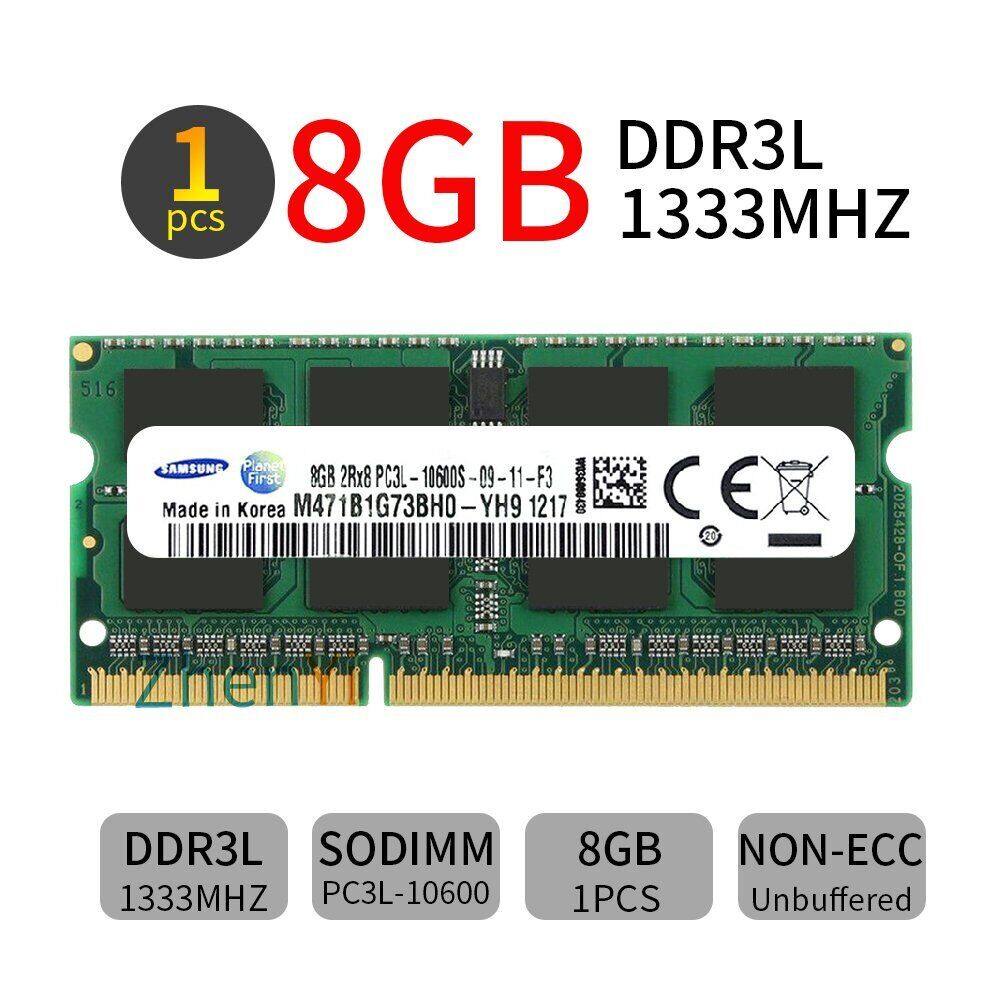 SAMSUNG Thẻ Nhớ RAM 204Pin 8GB DDR3L 1333MHz 1.35V PC3L-10600S 2Rx8 SODIMM Cho Laptop