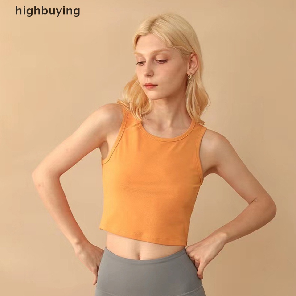 Áo Crop Top Không Tay Cổ Tròn Màu Sắc Retro Thời Trang Mùa Hè Dành Cho Nữ