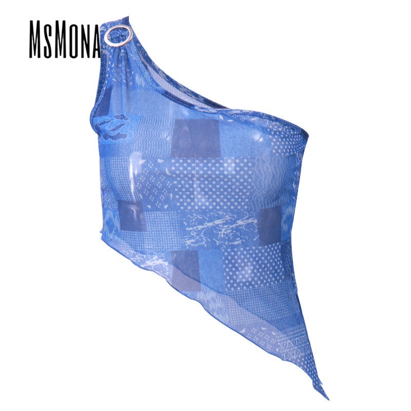 Áo Tank Top Sát Nách In Họa Tiết Màu Tương Phản Thời Trang 2023 Cho Nữ