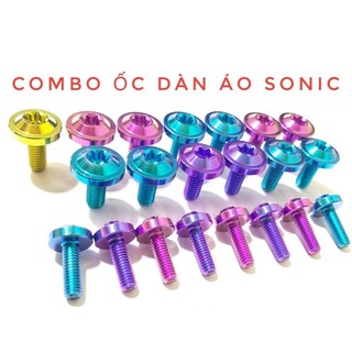 (GR5 XỊN) Combo full ốc titan dàn áo Sonic 150