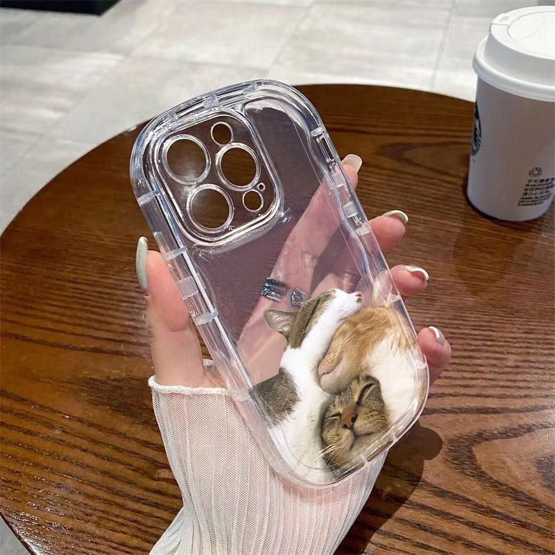 ✅Ốp Điện Thoại Dẻo Trong Suốt Họa Tiết Ba Chú Mèo Dễ Thương Chống Sốc Cho Iphone14 11xr12 / 13 7 ZL0B 8Pxsmax
