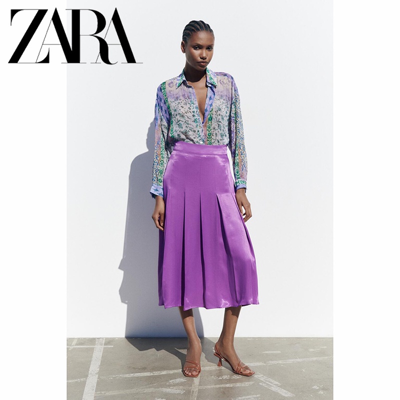 Zara Áo Sơ Mi In Họa Tiết Thời Trang Cho Nữ