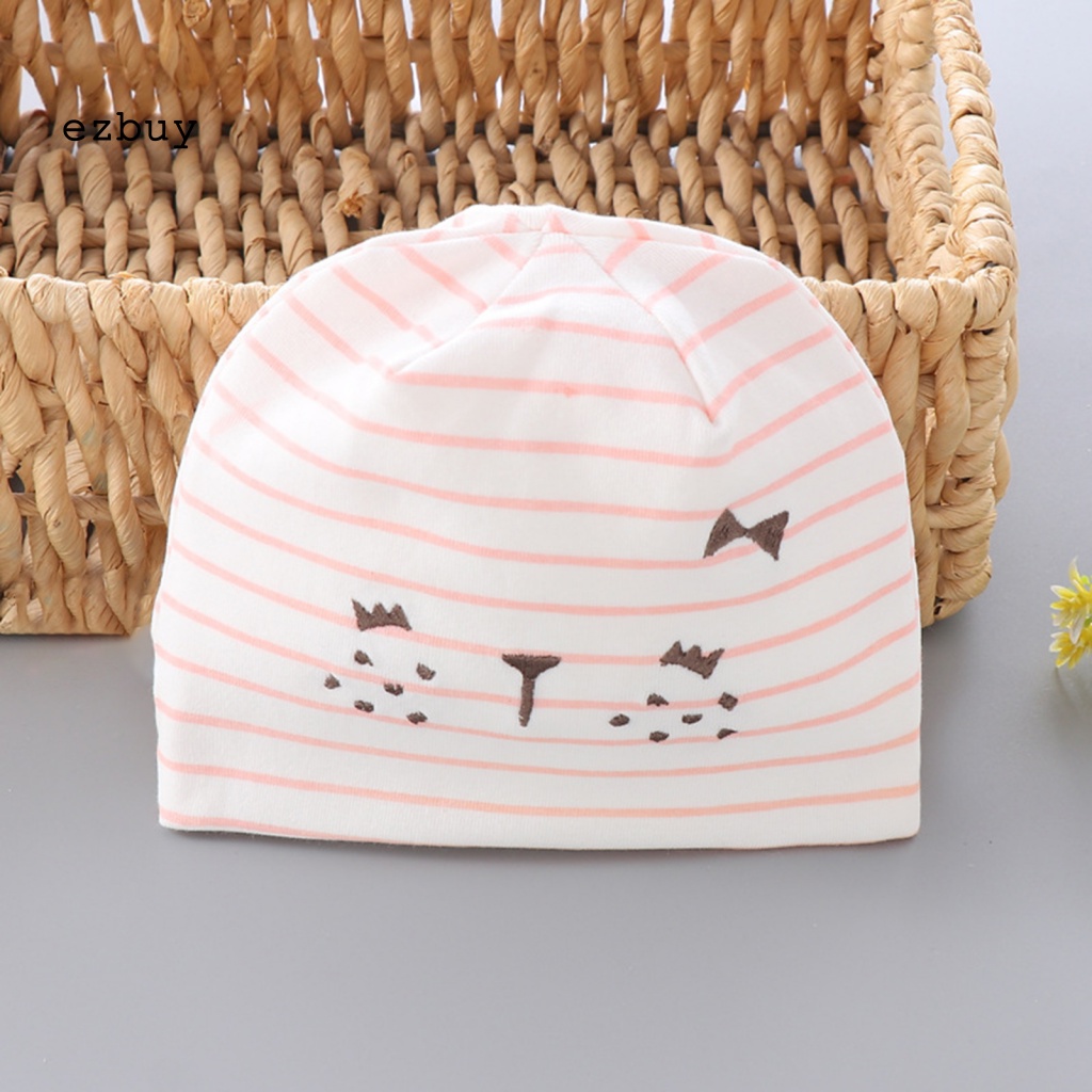 Mũ Trùm Đầu Bằng Cotton Thêu Họa Tiết Hoạt Hình Dễ Thương Cho Bé