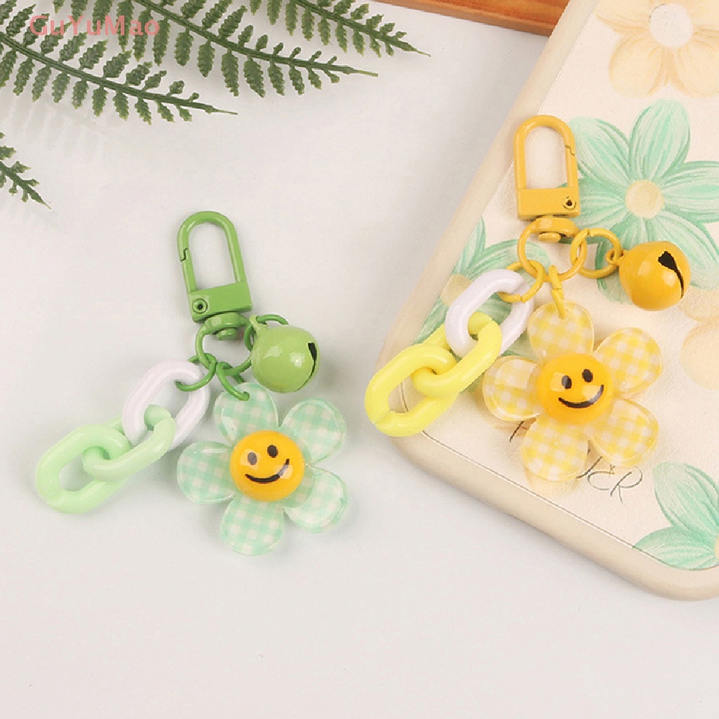 1 Móc Khóa Hình Bông Hoa / Mặt Cười Nhiều Màu Sắc Dễ Thương Cho Nữ