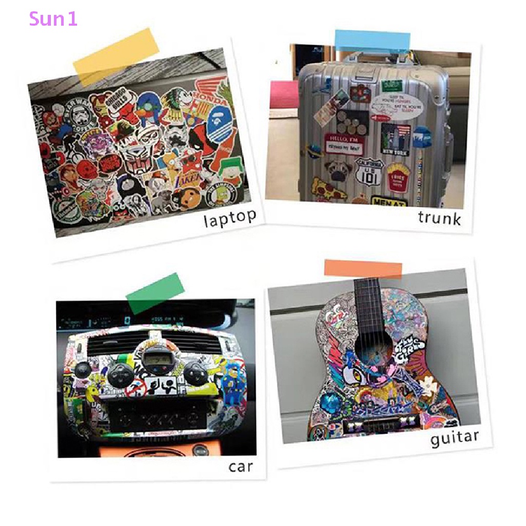 Set 50 Hình Dán Graffiti Nghệ Thuật Dùng Để Trang Trí Điện Thoại / Ván Trượt / Laptop / Xe Hơi