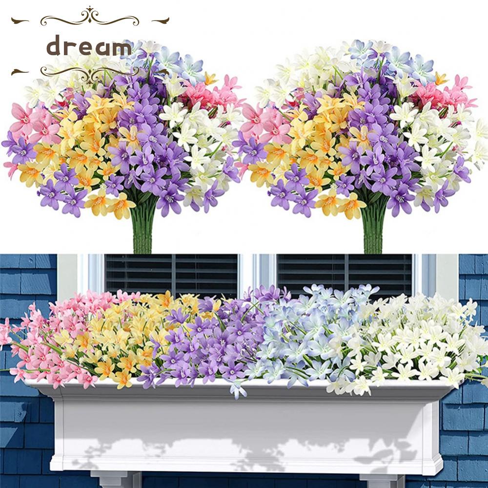 【DREAMLIFE】Artificial Orchids Decoration Faux Silk Fencing Floral Tributes Bouquet
