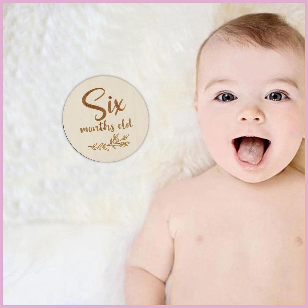 Set 6 Đĩa Đánh Dấu Cột Mốc Tháng Dùng Làm Đạo Cụ Chụp Ảnh Em Bé
