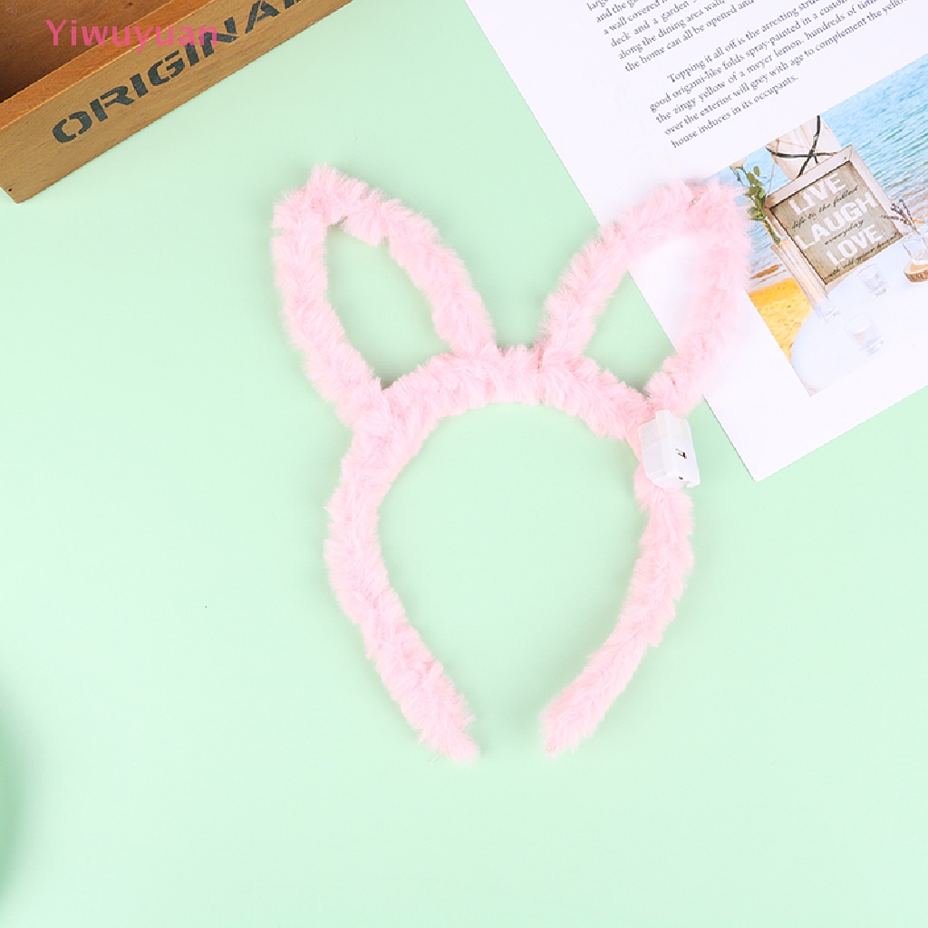 Băng Đô Tai Thỏ Có Đèn LED 10 Bóng Cho Bé Mới