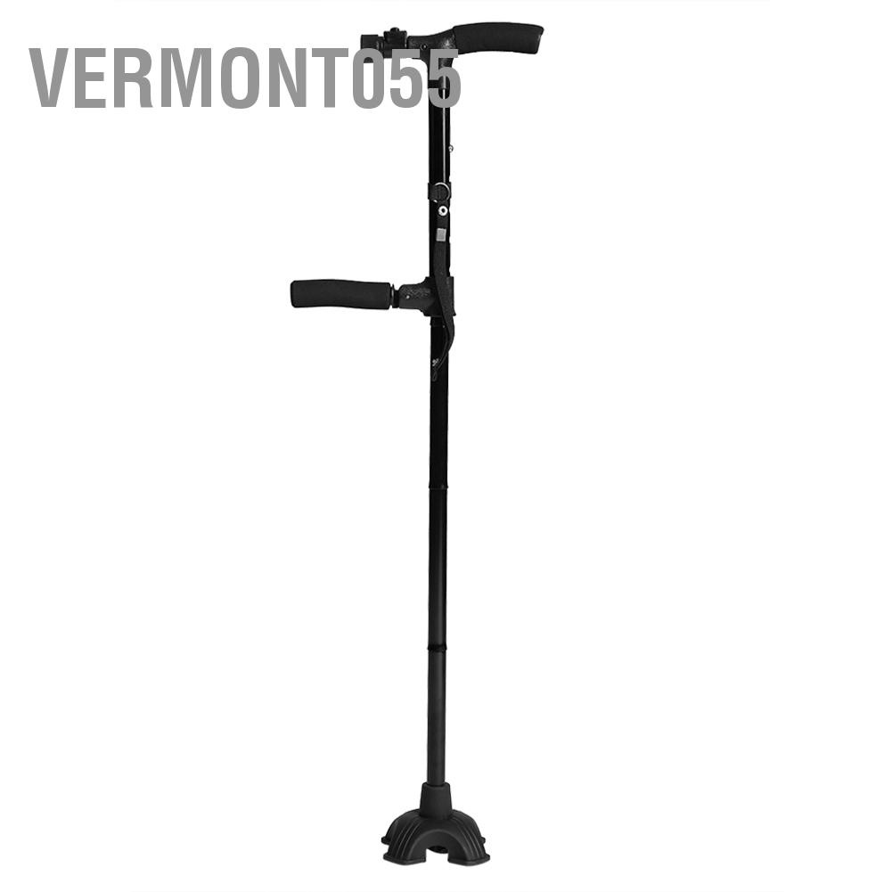 Vermont055 Gậy đi bộ gấp tự đứng nhẹ với đèn LED và tay cầm đệm