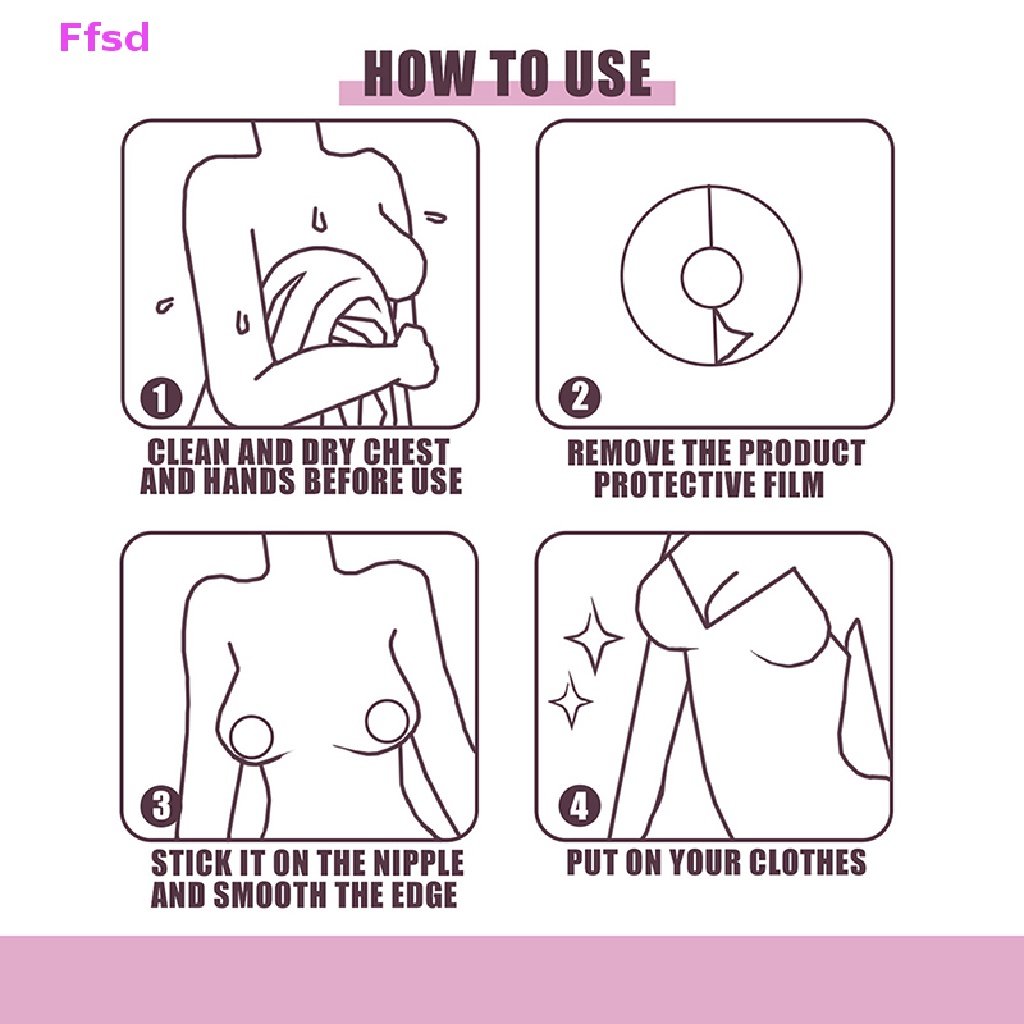 Set 30 Miếng Dán Ngực Vô Hình Dùng Một Lần {Ffsd} Bán Chạy