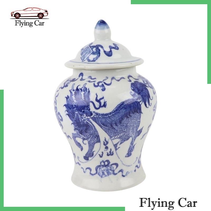 Hũ Gốm Đựng Gừng Màu Xanh Dương Và Trắng Lzdjfmy2