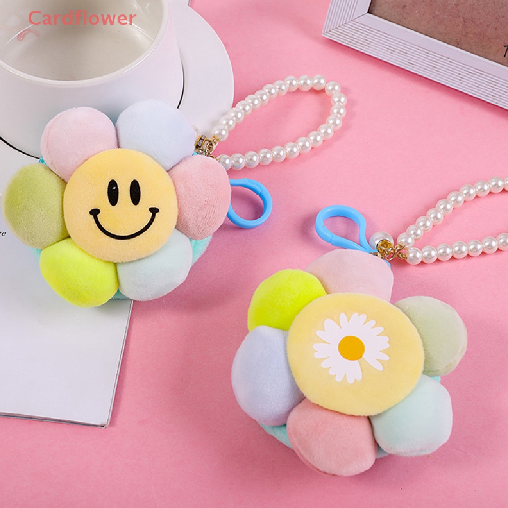 < Cardflower > Mặt Dây Chuyền Hình Hoa Hướng Dương / Mưa Nhồi Bông Mềm Mại Nhiều Màu Sắc Dễ Thương Làm Móc Khóa Túi Quà Sinh Nhật