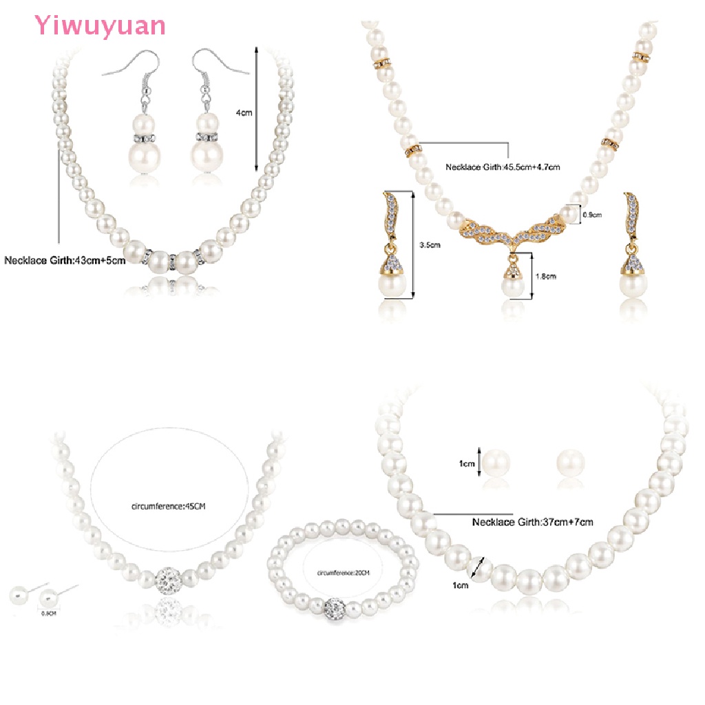 Bộ Trang Sức Đính Ngọc Trai Nhân Tạo Thời Trang Dành Cho Nữ