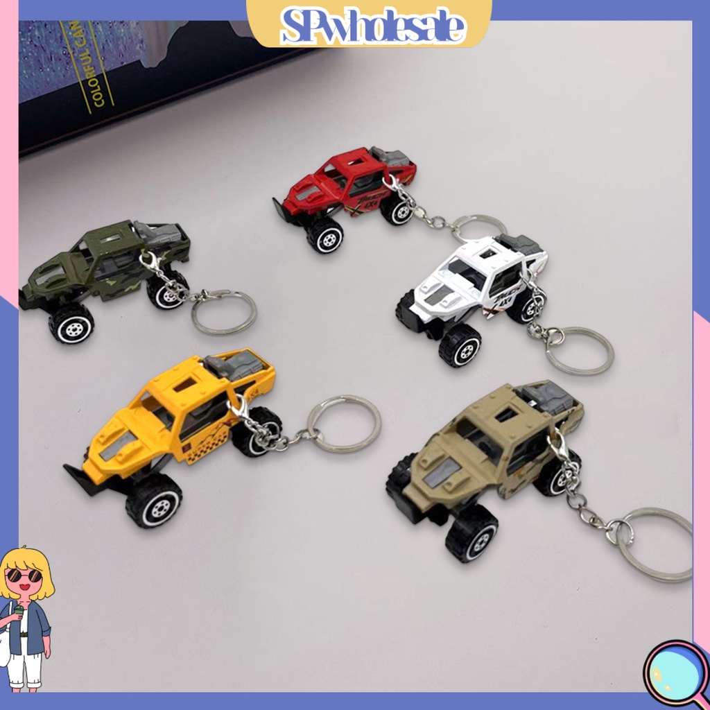 <SPwholesale> Bộ 5 Móc Chìa Khóa Mini Hình Hoạt Hình Ba Chiều Chống Rỉ Sét Trang Trí Xe Hơi