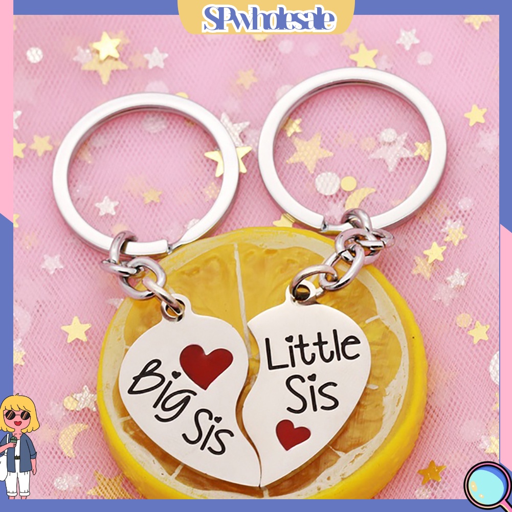 &lt;SPwholesale&gt; Bộ 2 Móc Khóa Hình Trái Tim Sáng Tạo