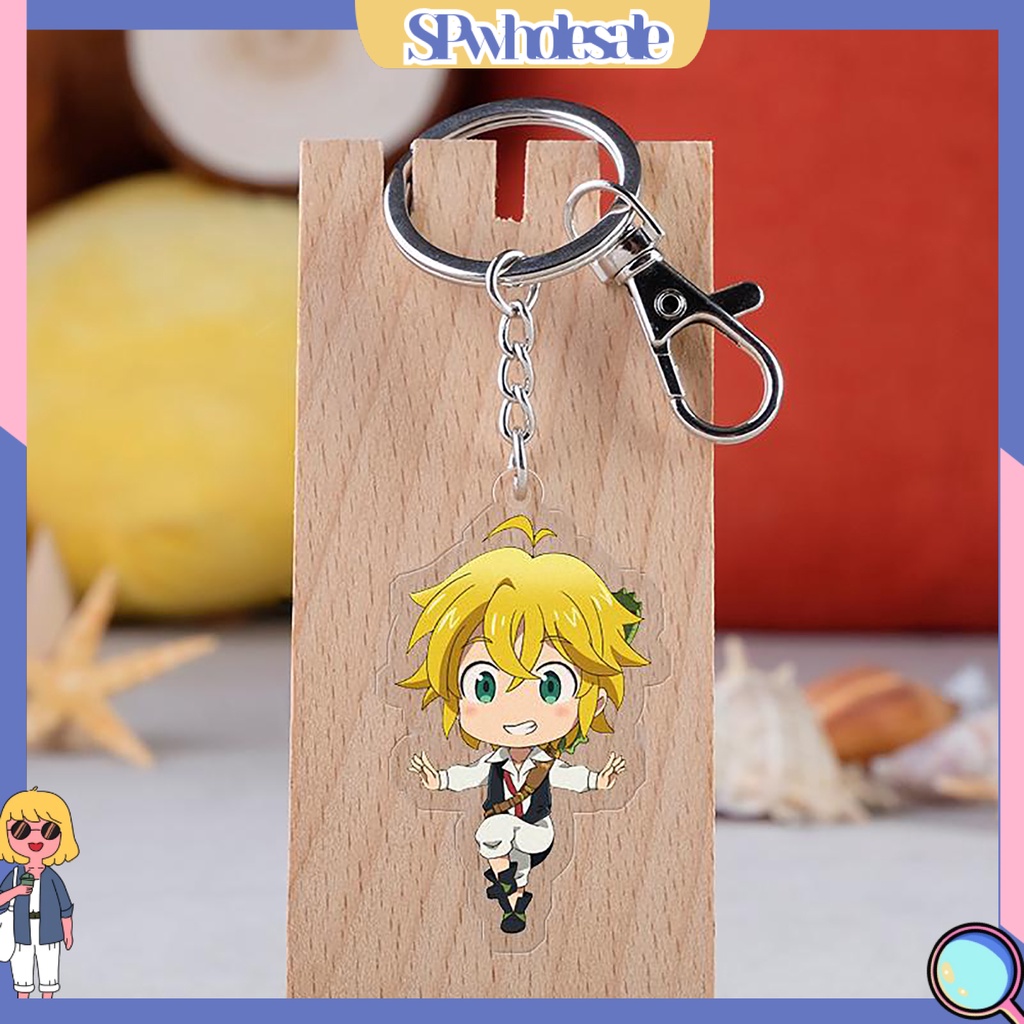 <SPwholesale> Móc Khóa Acrylic Hai Mặt Họa Tiết Anime Thu Nhỏ Dành Cho Trẻ Em