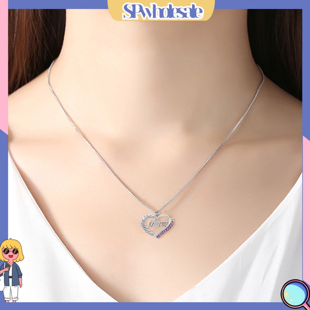 <SPwholesale> Vòng Cổ Mặt Khoét Rỗng Hình Trái Tim Sáng Tạo Trang Trí Cổ Chống Mài Mòn Dành Cho Mẹ
