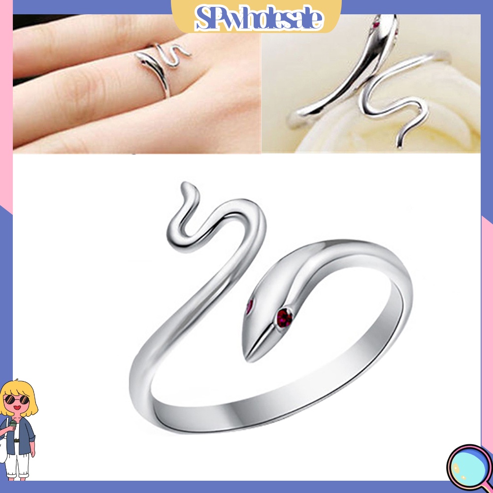 <SPwholesale> Nhẫn Hở Hình Rắn Gợn Sóng Có Thể Điều Chỉnh Kích Cỡ
