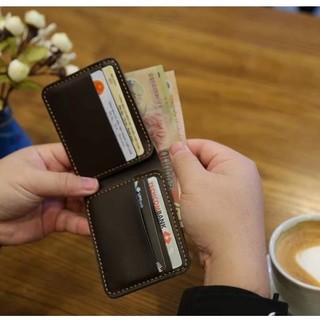 Ví sen 4 , da bò thật , bóp mini nhỏ gọn