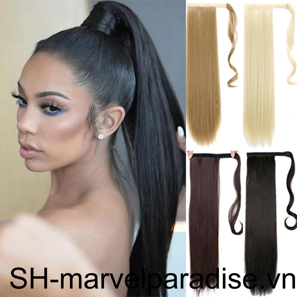 Tóc Giả Đuôi Ngựa Thẳng Dài Tự Nhiên Hóa Trang Cho Nữ