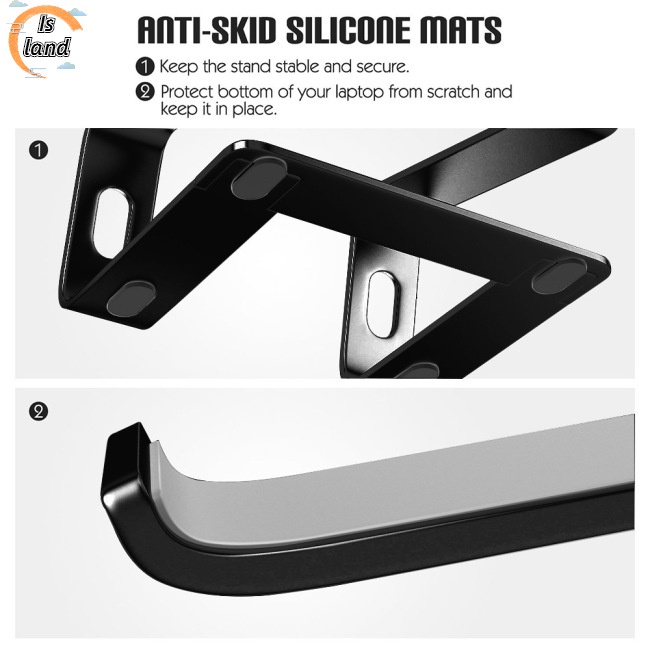 Giá Đỡ Notebook Bằng Hợp Kim Nhôm Tản Nhiệt Chống Trượt Tiện Dụng