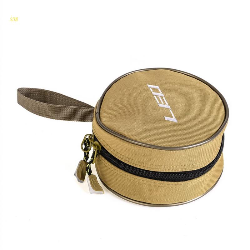 Hộp Đựng Bảo Vệ Máy Câu Cá Bằng Vải Bố Hình Tròn Tiện Dụng