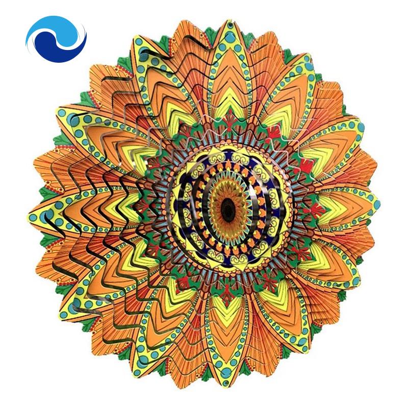 Chuông Gió Xoay 3D Bằng Thép Không Gỉ Nhiều Màu Trang Trí Trong Nhà / Ngoài Trời