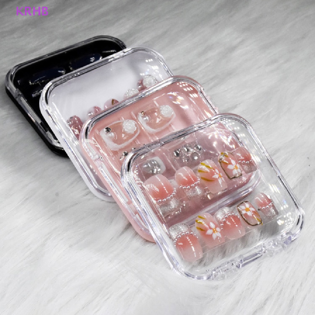 Hộp Quà Đựng Móng Tay Giả Bằng Acrylic Dạng Nhấn Tiện Dụng Mới
