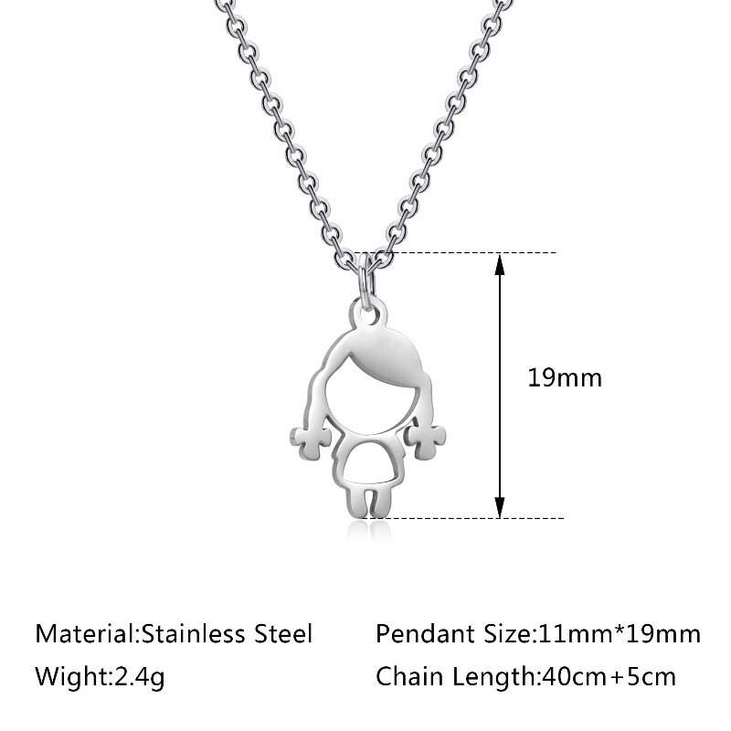 Z Vòng cổ Bằng Thép Titan Không Gỉ Mặt Hình Thiên Thần Phong Cách Punk Hip Hop Thời Trang Cho Nam Và Nữ