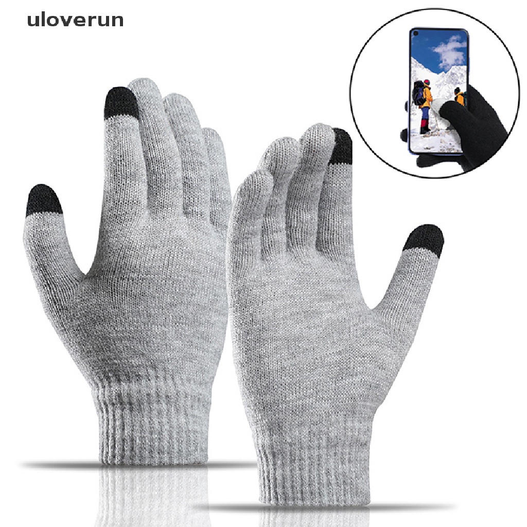 Găng Tay Dệt Kim Cao Cấp Màu Trơn Thời Trang Thu Đông Cho Nam