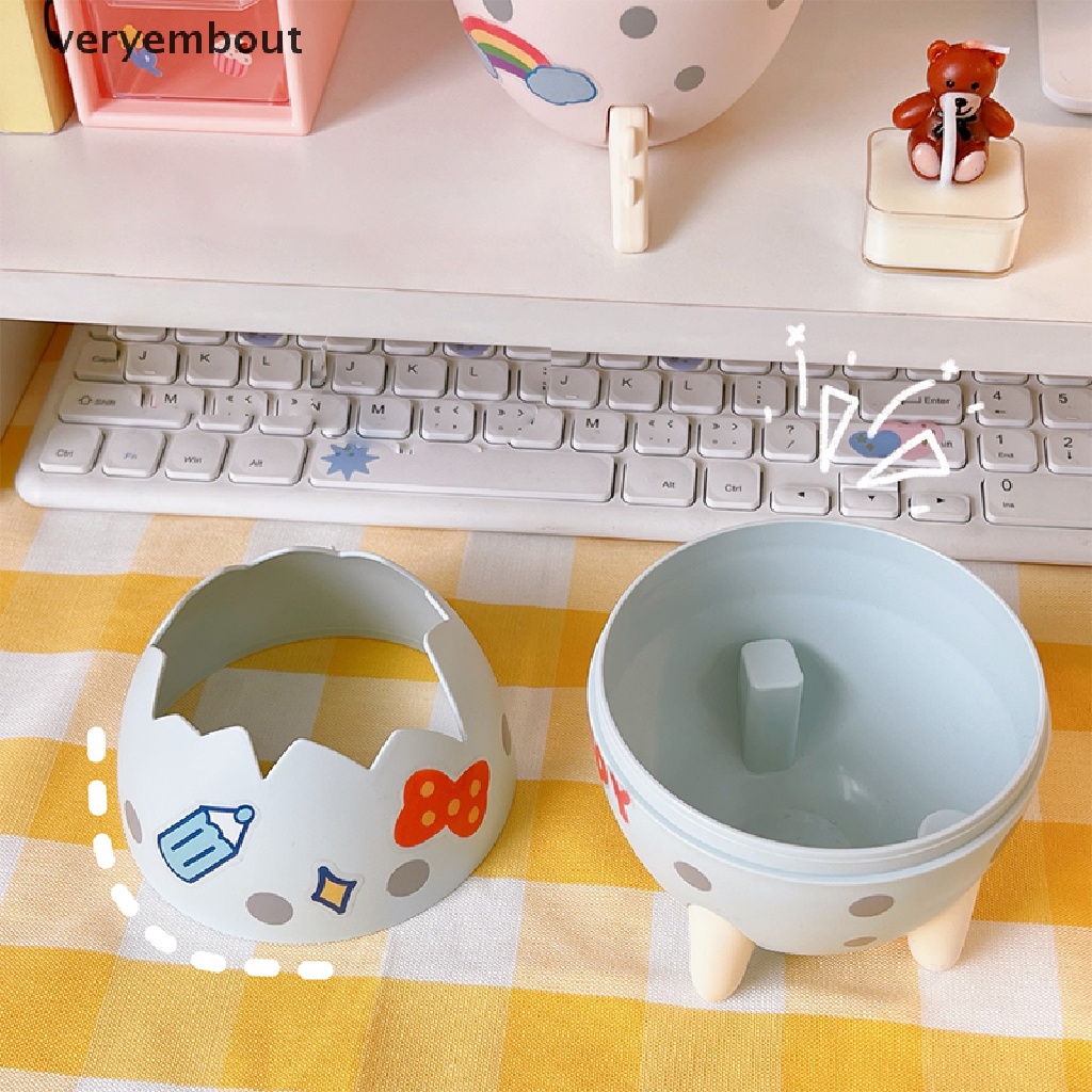 Giá Đỡ Bút / Cọ Trang Điểm Hình Trứng Khủng Long Dễ Thương Sáng Tạo