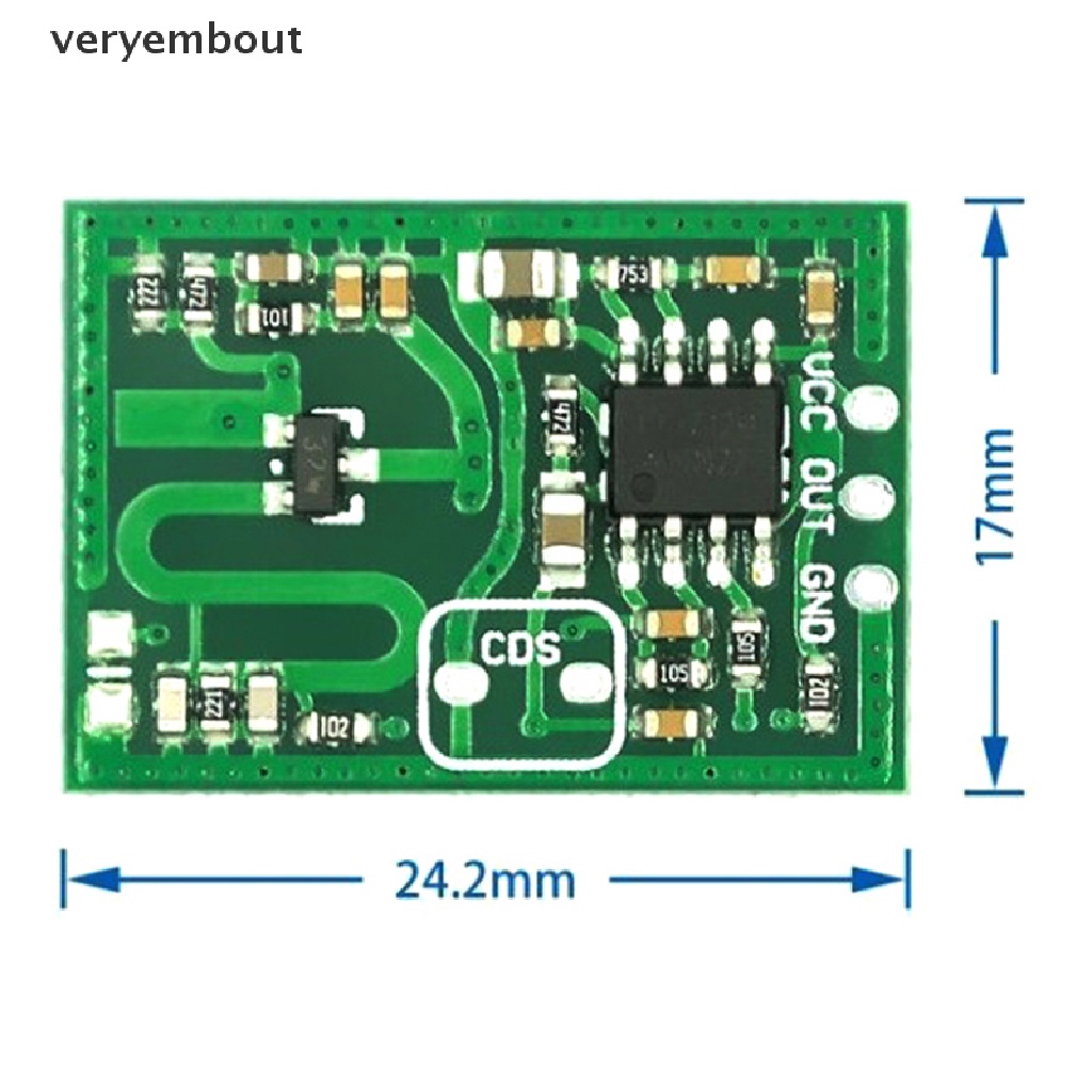 Mô-đun Phát Hiện Sóng Tia UV RCWL-0515 Khoảng Cách 12-15m 2.7g Cho Đèn garage / Đèn UV