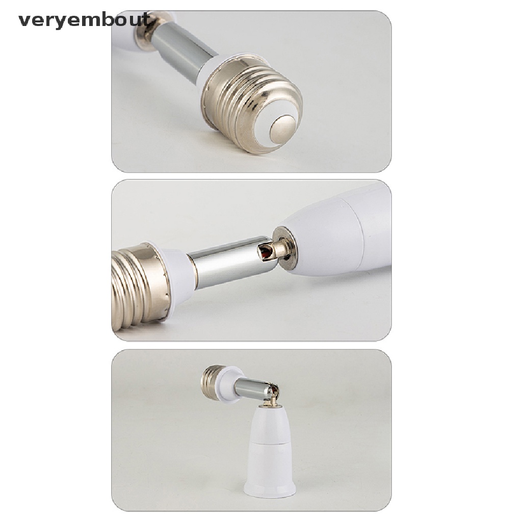 1 Chuôi Đèn Chuyển Đổi E27 Sang E27 Xoay 180 Độ Tiện Dụng