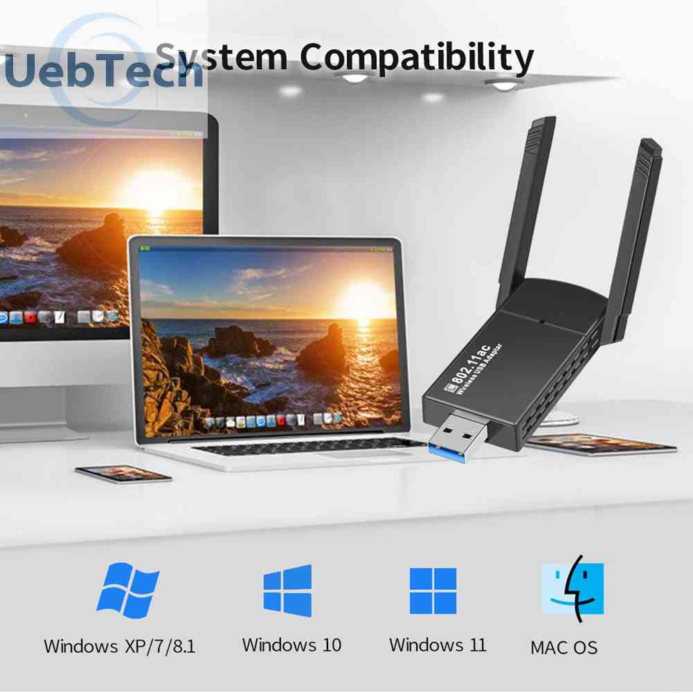 Ăng Ten Thu Sóng Mạng Usb 3.0 2.4GHz 5GHz Băng Tần Kép