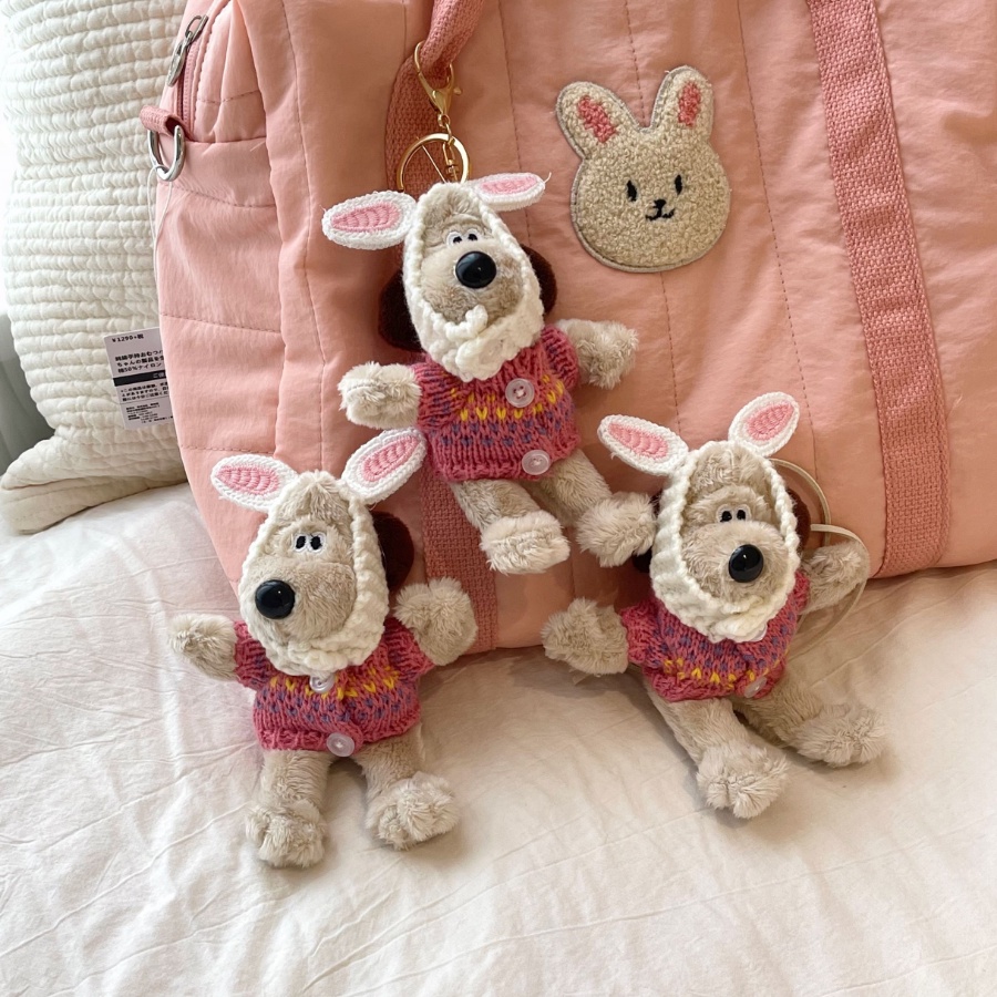 Móc Khóa Hình Cún Nhồi Bông Dễ Thương Phong Cách Hàn Quốc