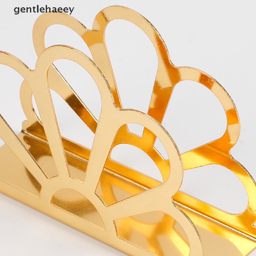 Giá Đỡ Khăn Ăn Hình Vuông Bằng Thép Không Gỉ Mạ Vàng Sáng Tạo