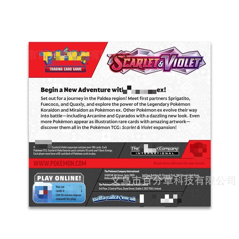 Bộ 324 Thẻ Bài Pokemon Scarlet Và Violet Phiên Bản Mới Tiếng Anh Sáng Bóng Pokemon Tcg