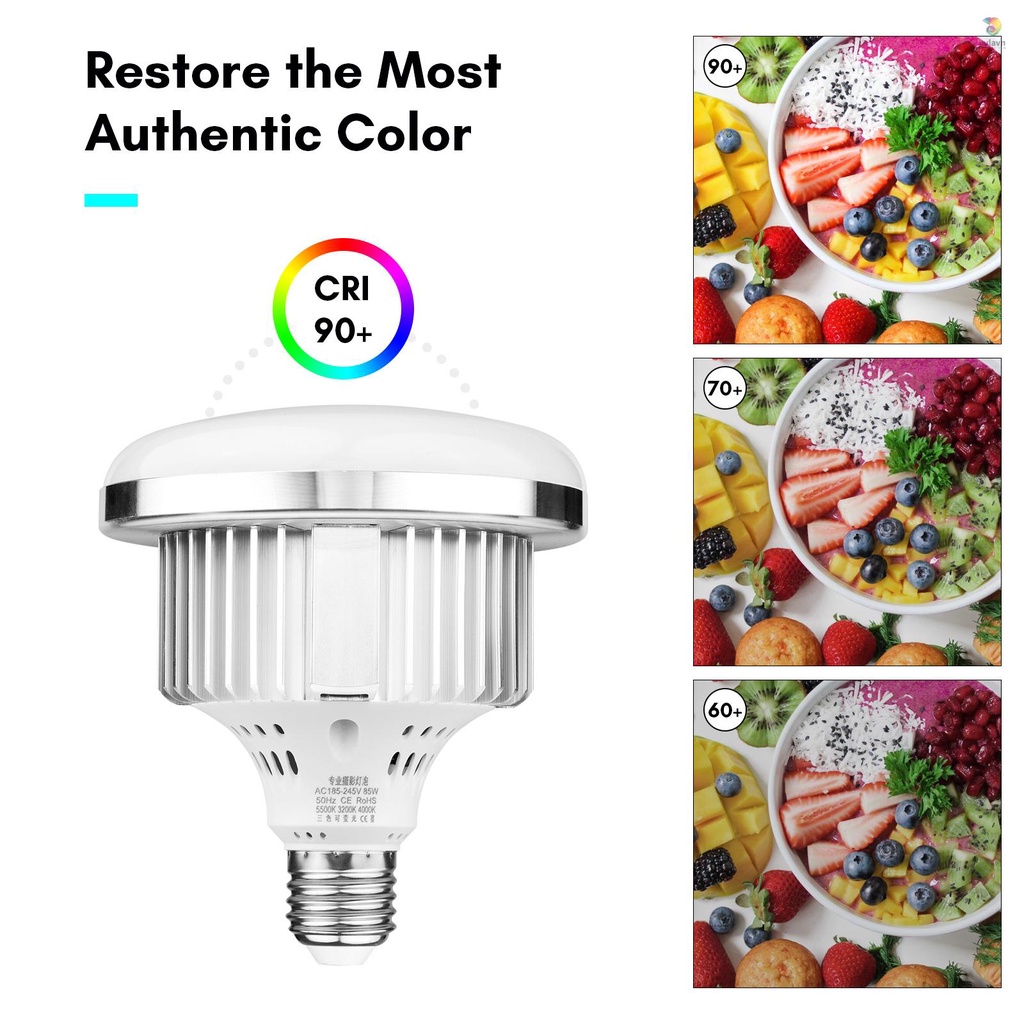 Bộ Đèn LED Để Bàn Có Thể Điều Chỉnh Độ Sáng 85W 3200K-5500K + E27 + Điều Khiển Từ Xa Cho Studio Chụp Ảnh