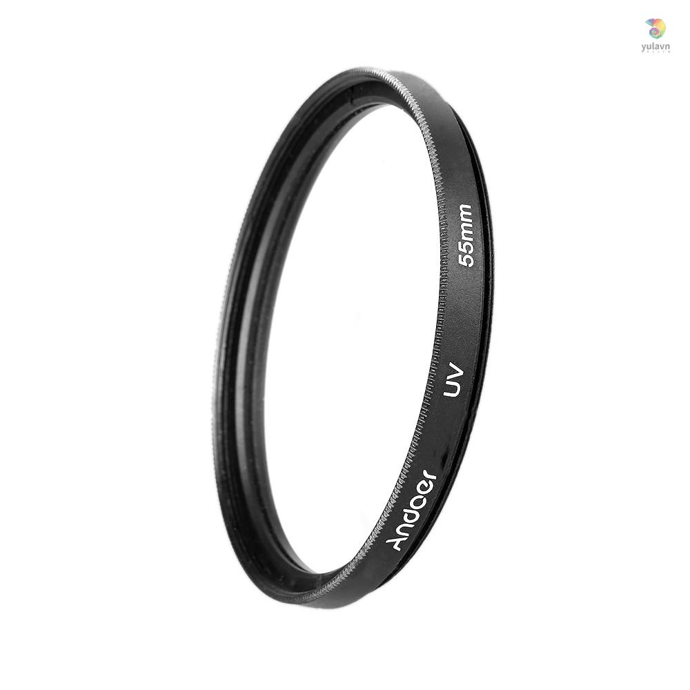 Bộ Lọc Bảo Vệ Ống Kính Máy Ảnh UV Ultra-Violet 55mm Cho Andoer 55mm