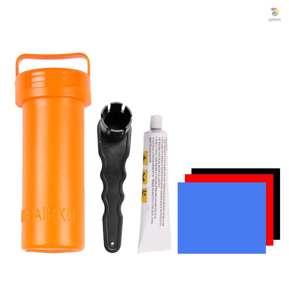 Bộ Dụng Cụ Sửa Chữa SUP PVC Với Miếng Vá PVC Và Keo Dính Cho Ván Trượt Bơm Hơi Di Động Với Cờ Lê Cho Thuyền Kayak Bơm Hơi