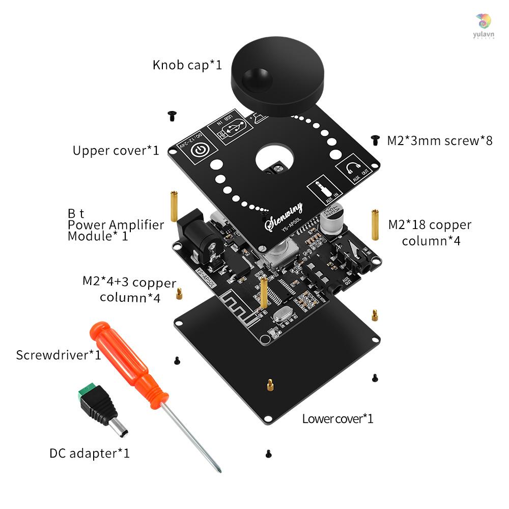 Bảng Mạch Khuếch Đại Âm Thanh BT 5.1 2 Kênh Điều Chỉnh Âm Lượng Cao Và Thấp Hỗ Trợ Ứng Dụng AUX 3.5mm