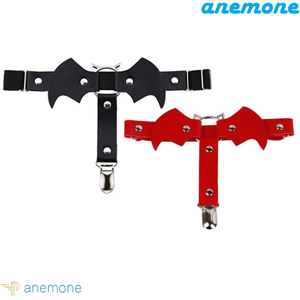 Đai Nịt Tất Bằng Da PU Co Giãn Phối Khóa Kim Loại Phong Cách Gothic Punk Cá Tính Hóa Trang Cho Nữ